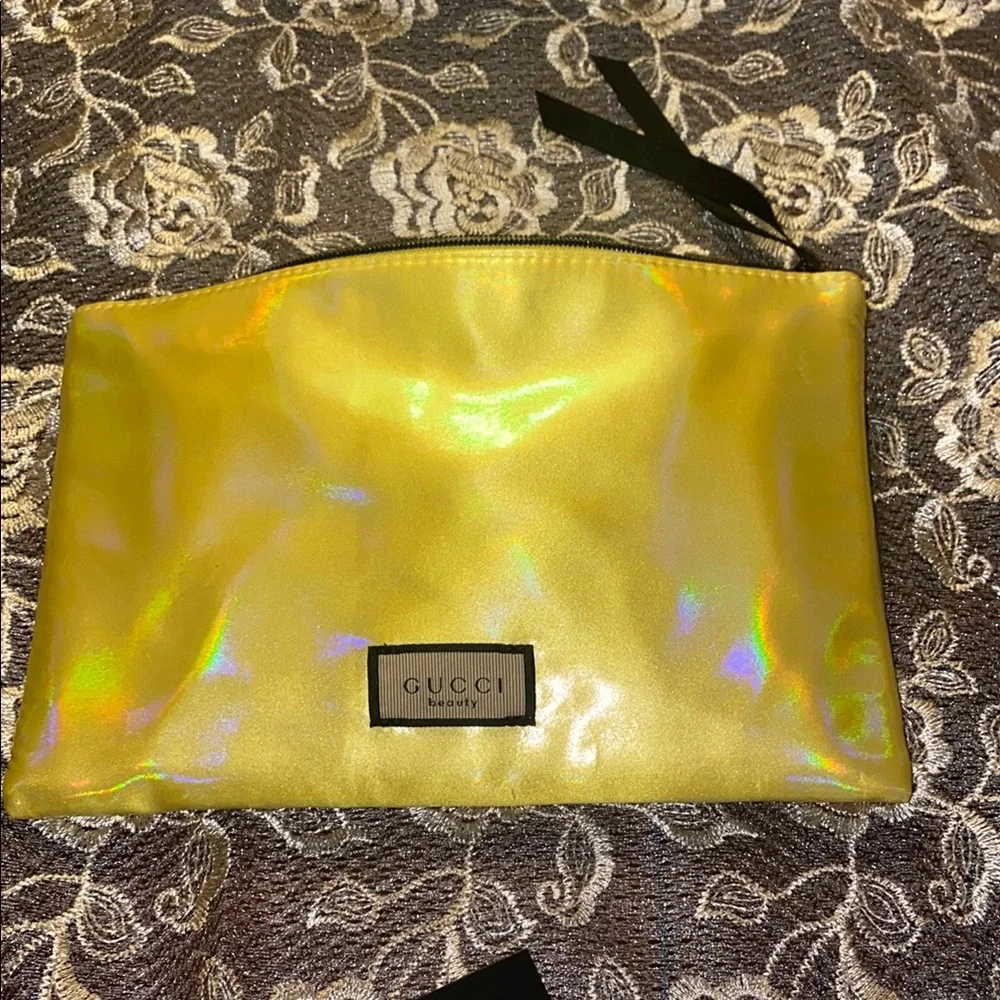 Gucci Gold Holographic Cosmetic Bag